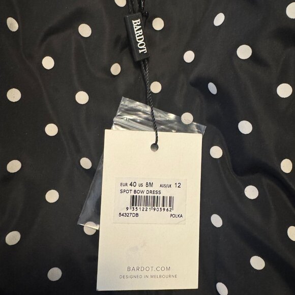 NWT Bardot Spot Bow Dress - Picture 4 of 4